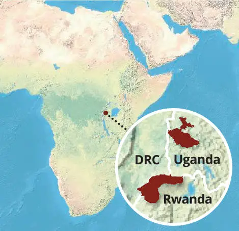 Mountain Gorilla Habitat Map